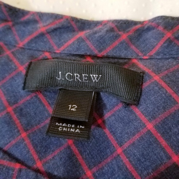 J. Crew Ruffle Popover in windowpane - Picture 3 of 8